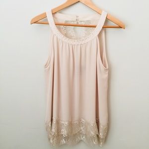 lace & bead White House Black Market top